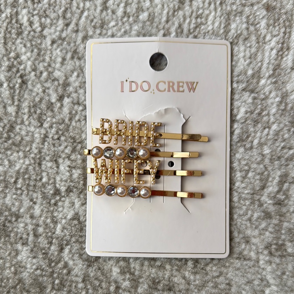 Gold and Pearl Hair Clips